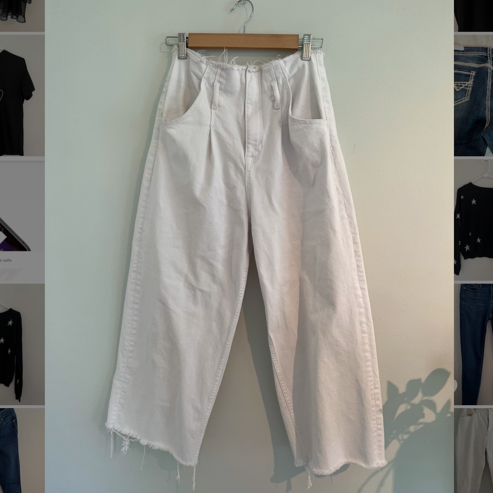 SOLD! ZARA Basic Denim White Flares